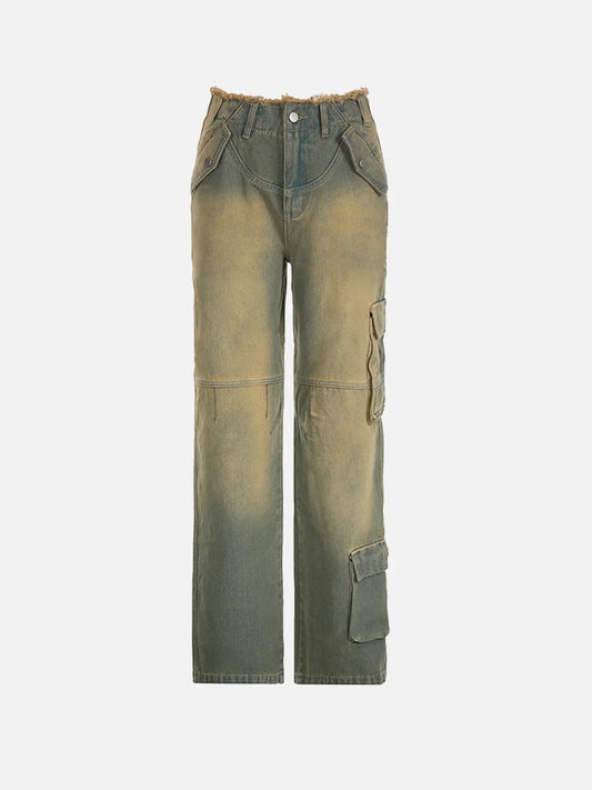 Y2K 2000s Washed Cargo Jeans