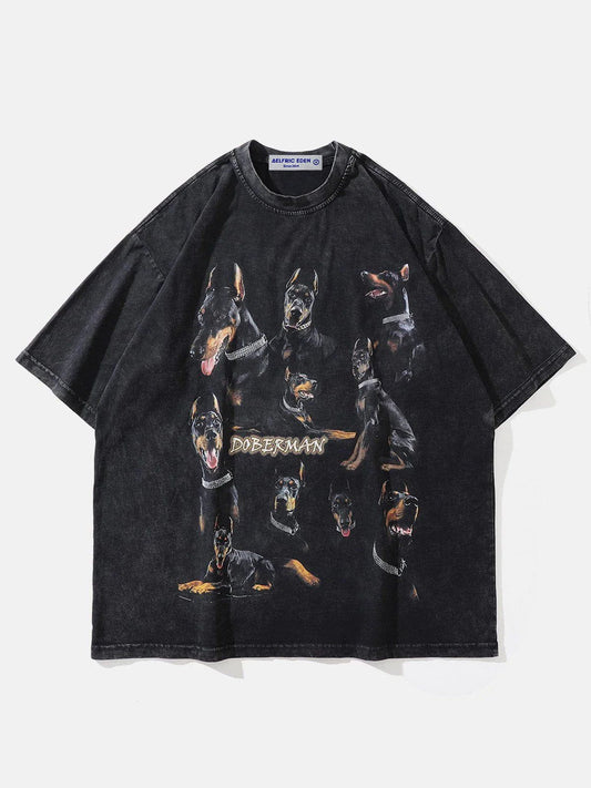 Washed Doberman Graphic Tee