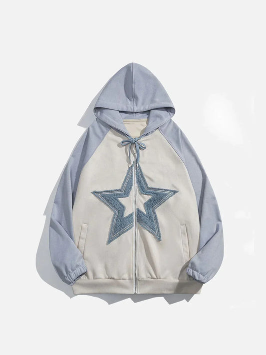 Star Patchwork Hoodie