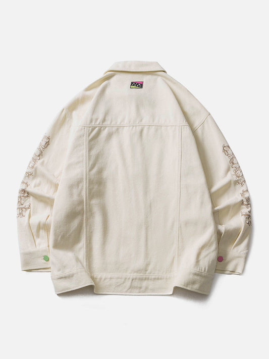 "Street Star" Flower Embroidery Jacket