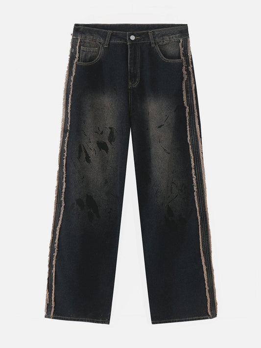 "Street Star" Vintage Fringe Loose Jeans