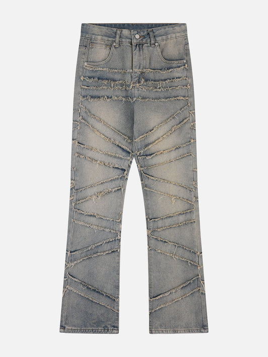 "Street Star" Fringe Lines Jeans